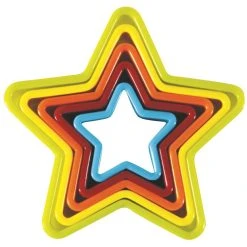 Avanti Star Cookie Cutters Set Of 5 - Multi Coloured