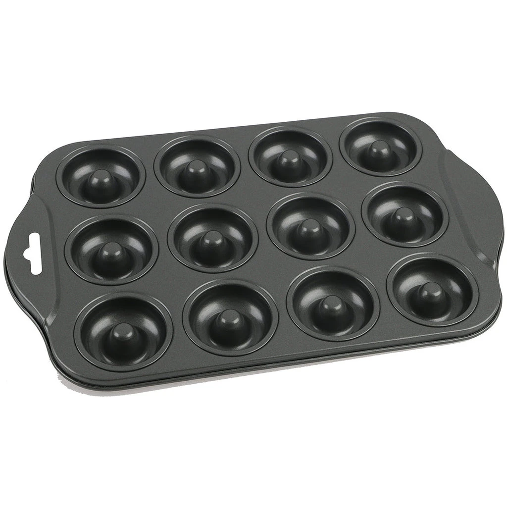 Daily Bake Non-Stick 12 Cup Mini Doughnut Pan Black 3 Daily Bake Non-Stick 12 Cup Mini Doughnut Pan Black