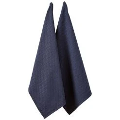 Ladelle Eco Recycled Kitchen Towel Navy - 2 Piece Set
