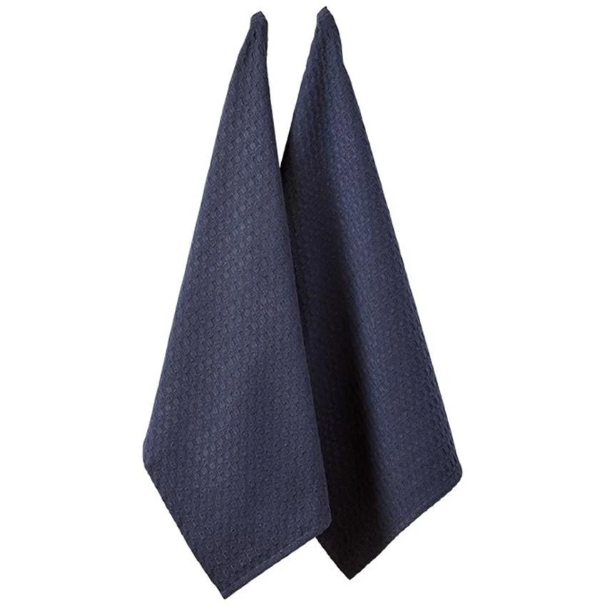 Ladelle Eco Recycled Kitchen Towel Navy - 2 Piece Set 3 Ladelle Eco Recycled Kitchen Towel Navy - 2 Piece Set
