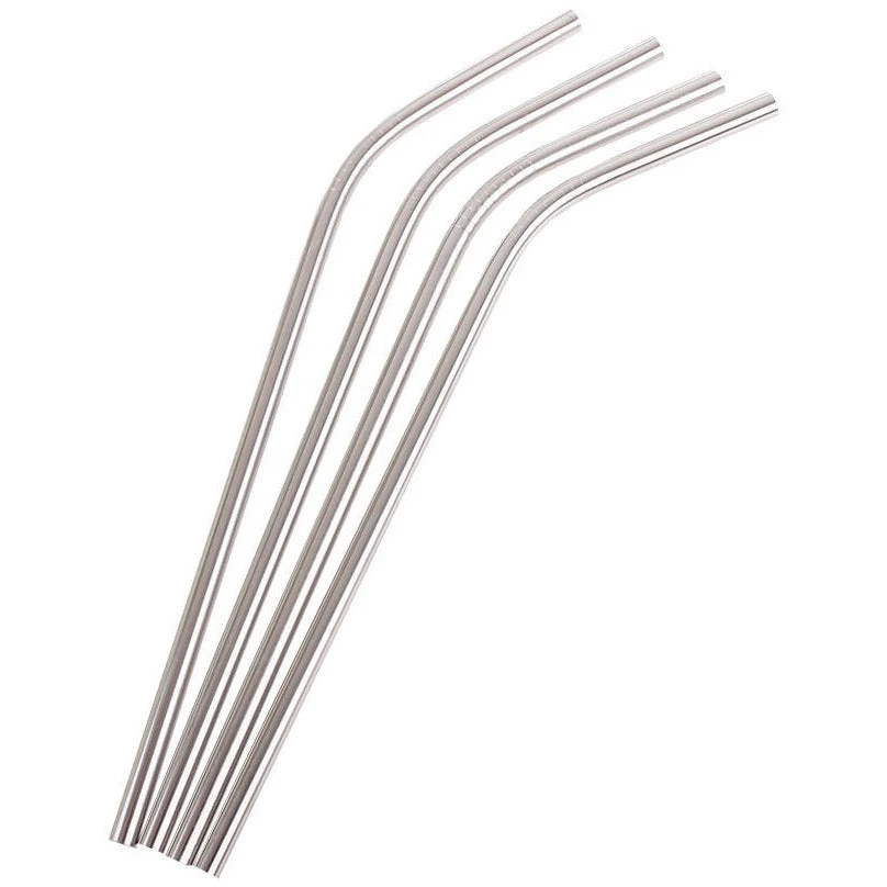 Appetito Stainless Steel Bent Drinking Straws 3 Appetito Stainless Steel Bent Drinking Straws