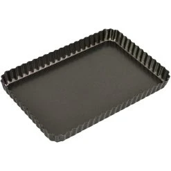 BAKEMASTER Loose Base Rectangular Quiche Pan - 31cm X 21cm X 3.5cm