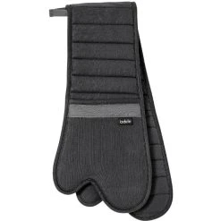 Ladelle Prof. Series III Plain Black Double Oven Mitt