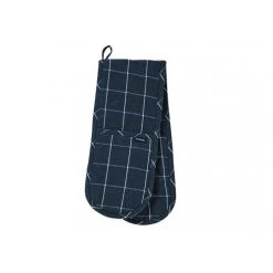 Ladelle Eco Check Navy Double Oven Mitt