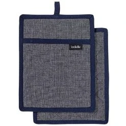 Ladelle Eco Recycled Navy 2pk Pot Holder