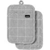 Ladelle Eco Check Grey 2pk Pot Holder -Matchbox store 48740LAD 1024x1024