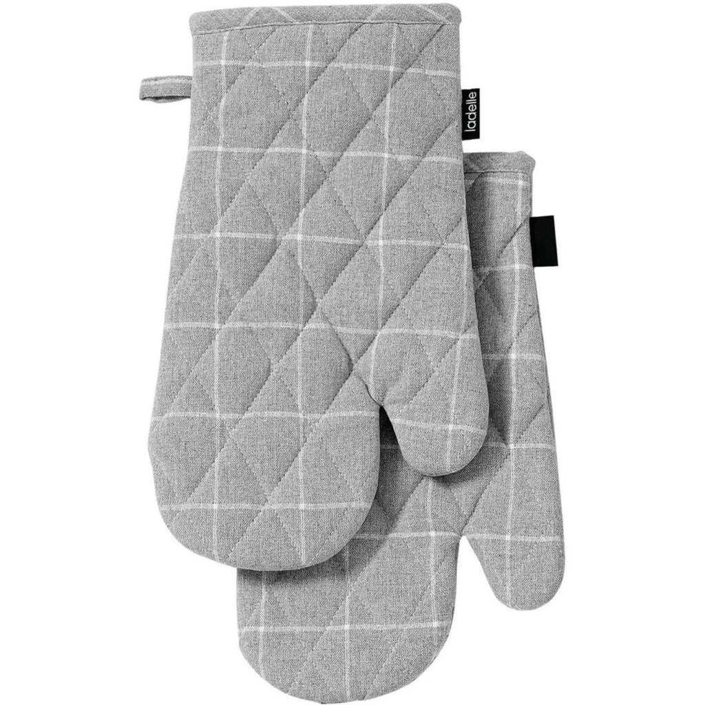 Ladelle Eco Check Grey 2pk Oven Mitt Ladelle Eco Check Grey 2pk Oven Mitt -Matchbox store