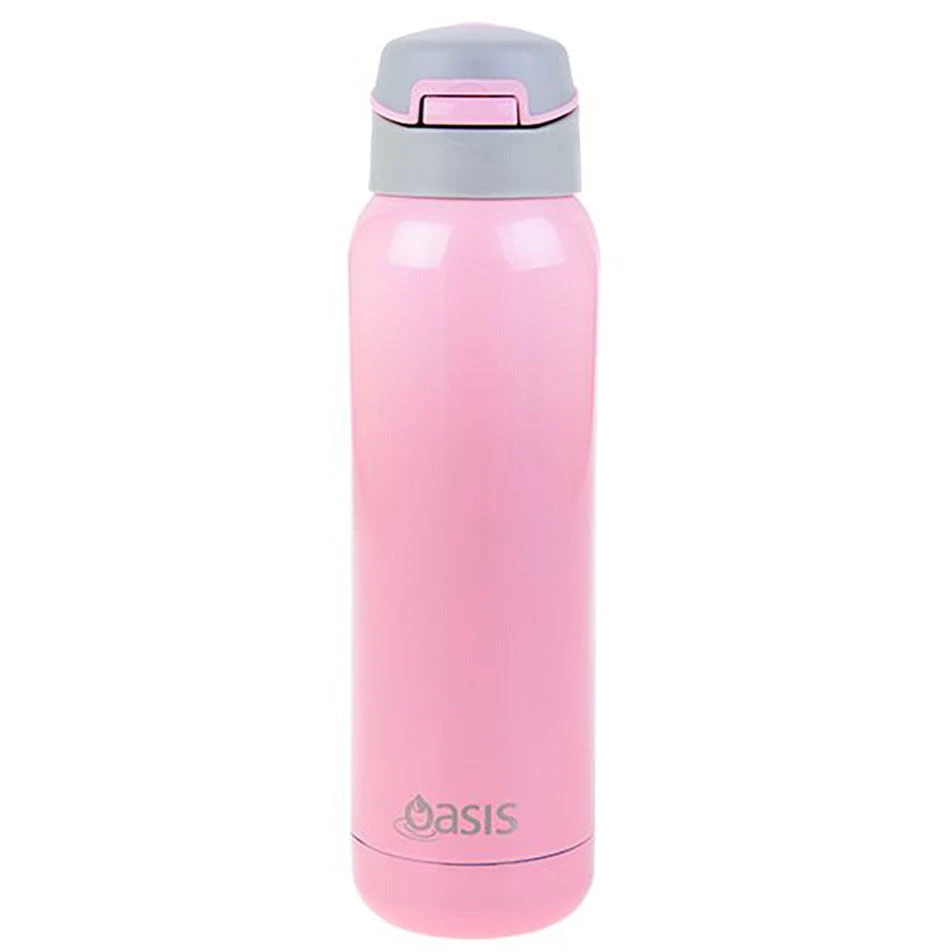 Oasis Insulated Sports Bottle With Straw Stainless Steel 500ml - Soft Pink 3 Oasis Insulated Sports Bottle With Straw Stainless Steel 500ml - Soft Pink