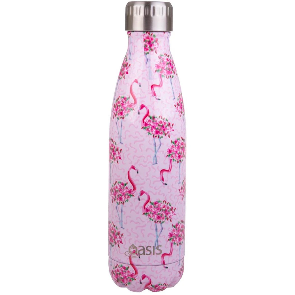 Oasis Double Wall Insulated Drink Bottle 500ml - Flamingos 3 Oasis Double Wall Insulated Drink Bottle 500ml - Flamingos