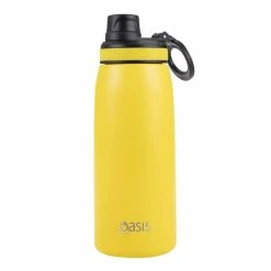 Oasis Insulated Sports Bottle Screw Cap 780ml Neon Yellow