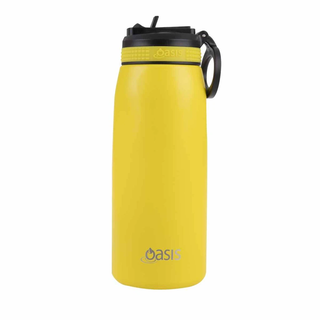 Oasis Insulated Sports Bottle Sipper Straw 780ml Neon Yellow 3 Oasis Insulated Sports Bottle Sipper Straw 780ml Neon Yellow