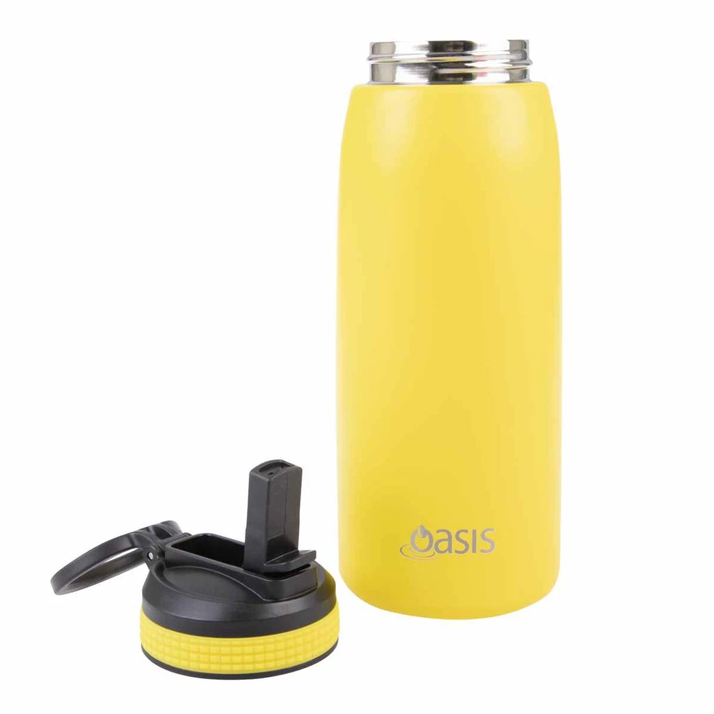 Oasis Insulated Sports Bottle Sipper Straw 780ml Neon Yellow 6 Oasis Insulated Sports Bottle Sipper Straw 780ml Neon Yellow - Image 4