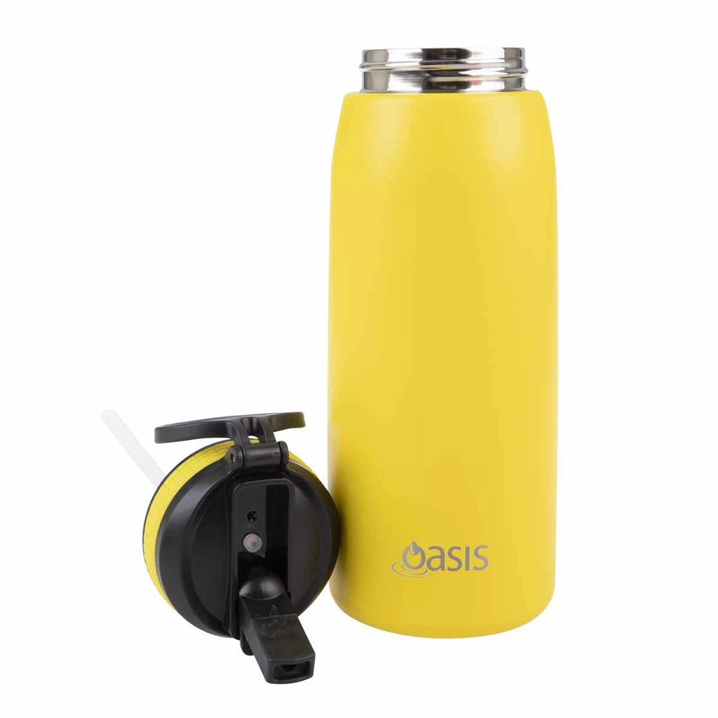 Oasis Insulated Sports Bottle Sipper Straw 780ml Neon Yellow 5 Oasis Insulated Sports Bottle Sipper Straw 780ml Neon Yellow - Image 3