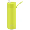 Frank Green Ultimate Ceramic Reusable Bottle With Straw 20oz - Neon Yellow -Matchbox store Frank Green Ceramic Matchbox 20ozCeramicStrawLidNeonYellow 1024x1024