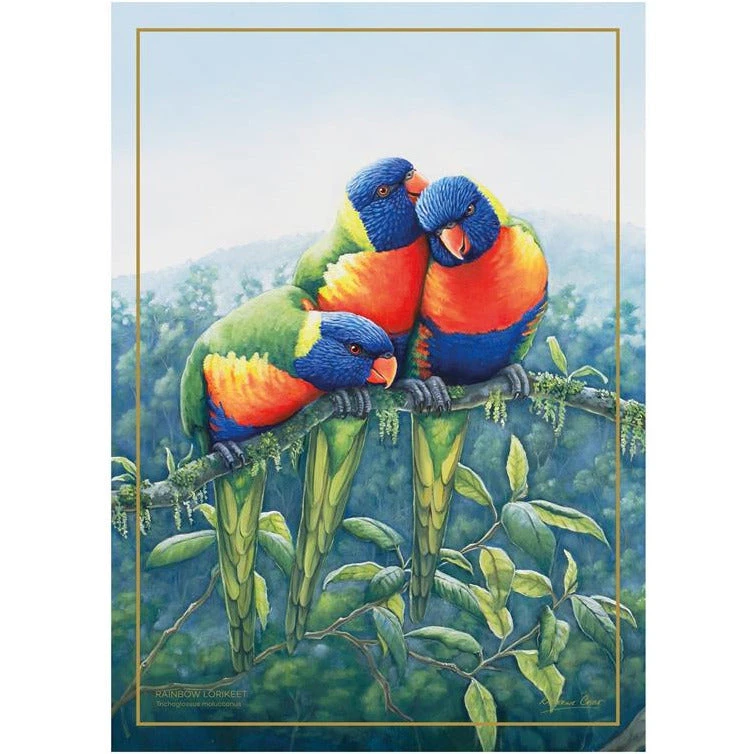 Maxwell And Williams Birds Of Australia Anniversary Tea Towel - Lorikeet 3 Maxwell And Williams Birds Of Australia Anniversary Tea Towel - Lorikeet