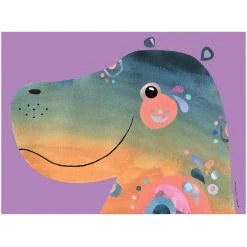 Maxwell And Williams Pete Cromer Wildlife Tea Towel 50x70cm - Hippo