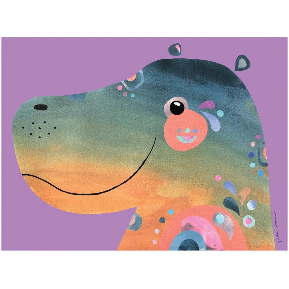 Maxwell And Williams Pete Cromer Wildlife Tea Towel 50x70cm - Hippo 3 Maxwell And Williams Pete Cromer Wildlife Tea Towel 50x70cm - Hippo
