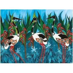 Maxwell And Williams Melanie Hava Jugaig-Bana-Wabu Tea Towel 50X70cm Jabirus Blue