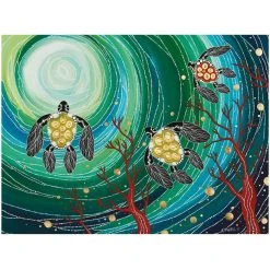 Maxwell And Williams Melanie Hava Jugaig-Bana-Wabu Tea Towel 50X70cm Turtles