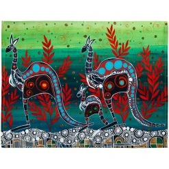 Maxwell And Williams Melanie Hava Journeys Tea Towel 50x70cm Kangaroos