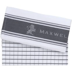 Maxwell And Williams Epicurious Tea Towel 50x70cm Set Of 2 Grey