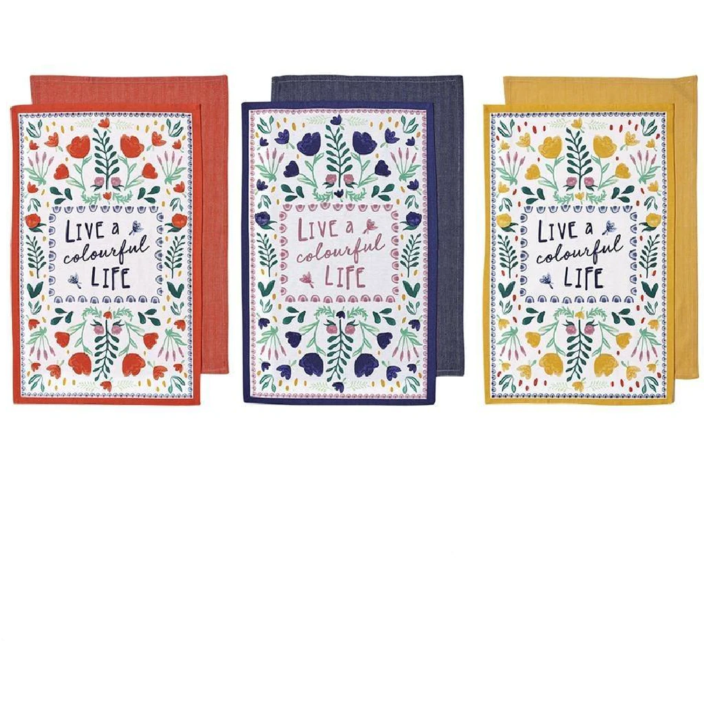 Ladelle Villa Colourful Life Assorted 2pk Kitchen Towel 3 Ladelle Villa Colourful Life Assorted 2pk Kitchen Towel