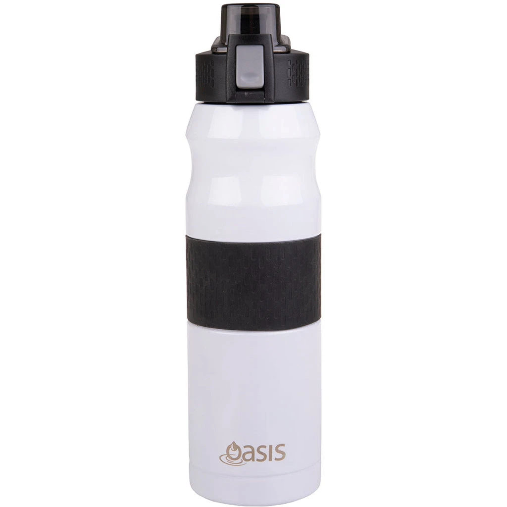 Oasis Insulated Flip-Top Sports Bottle 600ml White 3 Oasis Insulated Flip-Top Sports Bottle 600ml White
