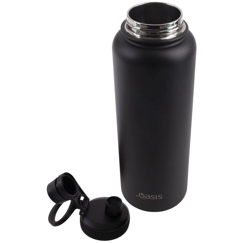Oasis Insulated Challenger Bottle with Screw Cap 1.1L Black Oasis Insulated Challenger Bottle With Screw Cap 1.1L Black -Matchbox store Oasis Insulated Drink Bottles Matchbox 8896