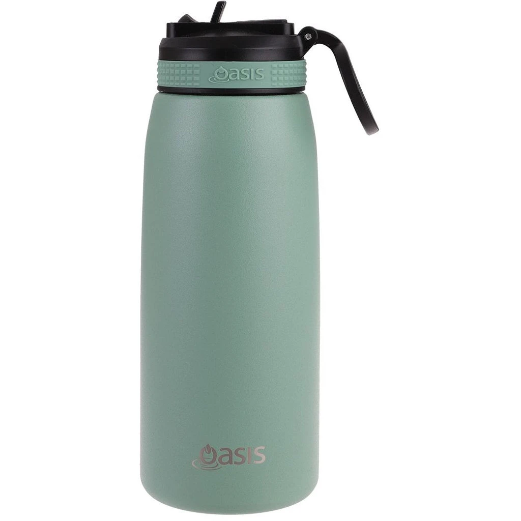 Oasis Insulated Sports Bottle Sipper Straw 780ml Sage Green Oasis Insulated Sports Bottle Sipper Straw 780ml Sage Green -Matchbox store Oasis Stainless Steel Straw Insulated Drink Bottles Matchbox