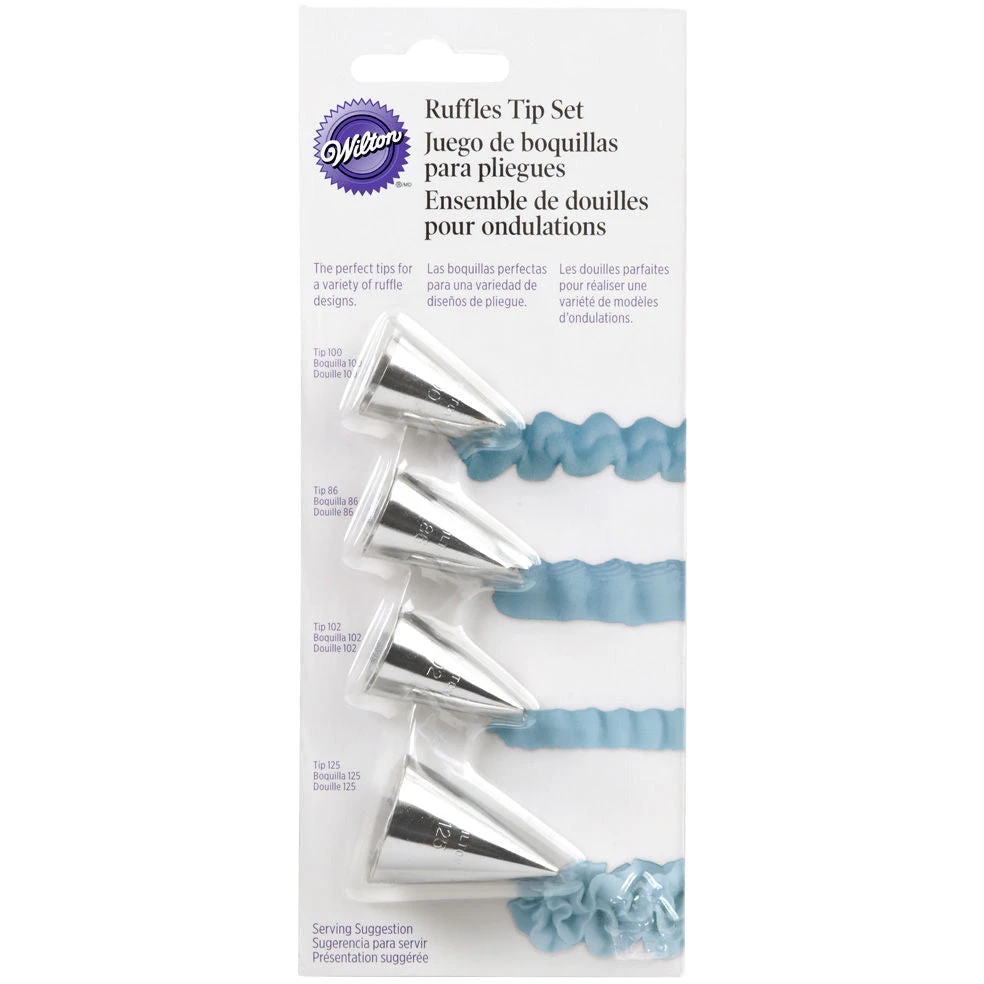 Wilton 4 Piece Ruffles Tip Set 3 Wilton 4 Piece Ruffles Tip Set