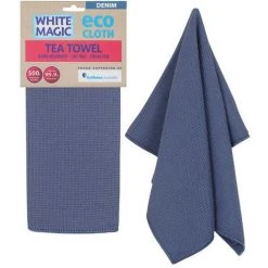 White Magic Tea Towel Single Denim